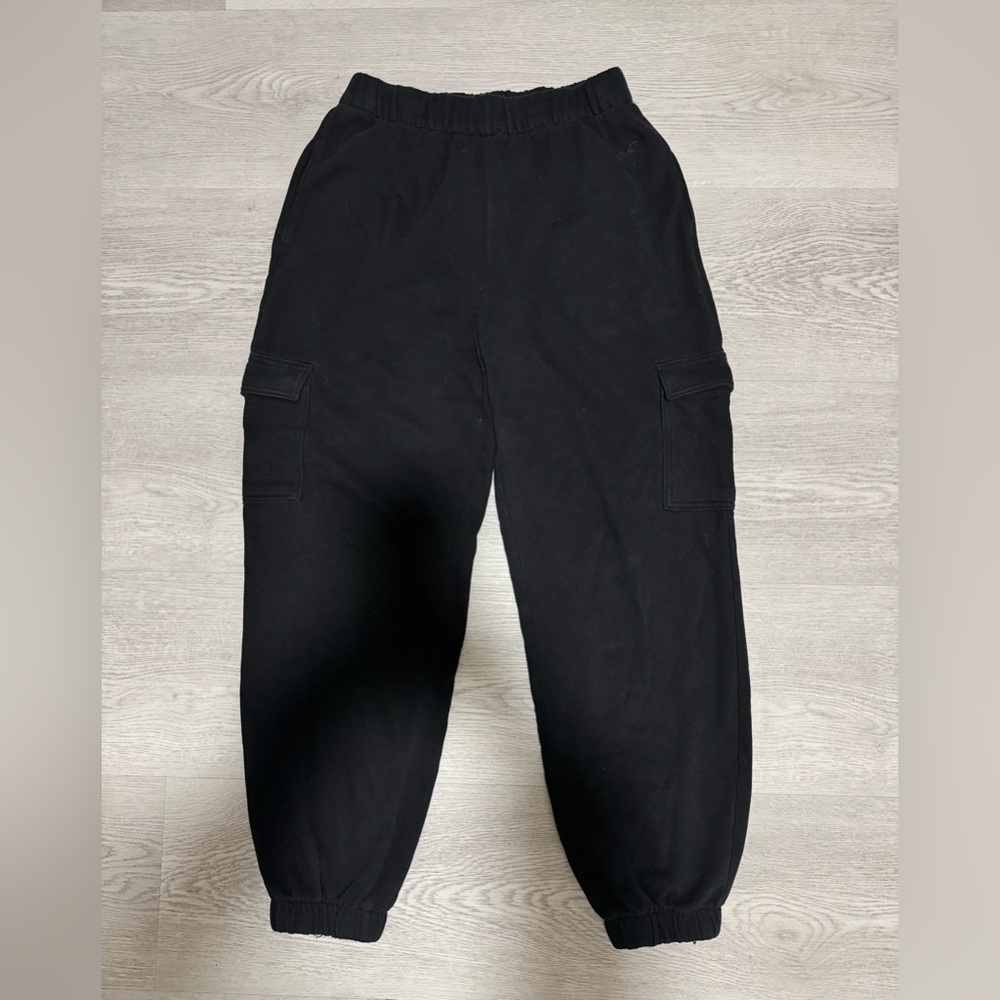 Hollister Baggy Adjustable-Rise Black Sweatpants size small